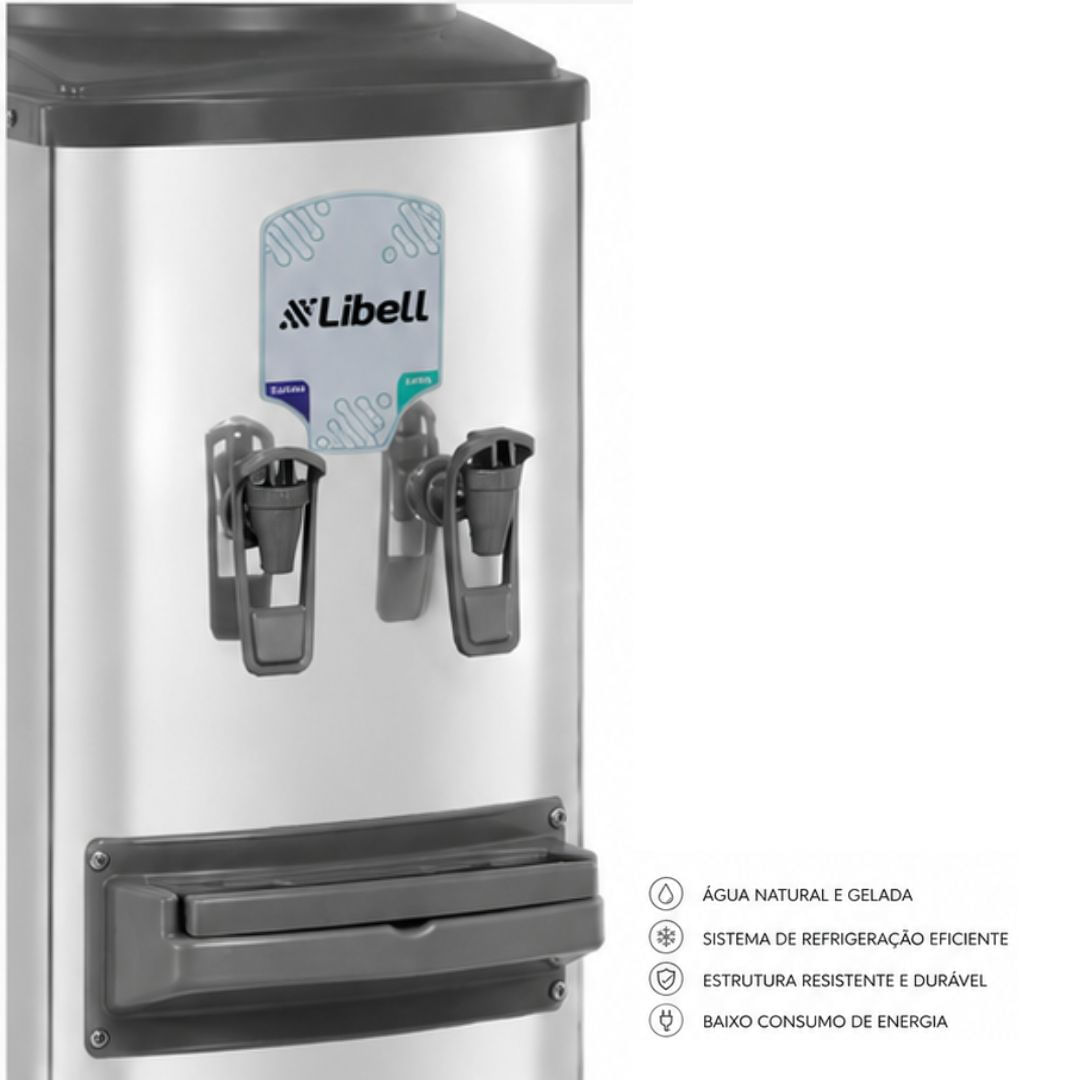 Bebedouro 2L Master Garrafão Inox Libell com Compressor | Zanotti